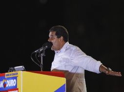 El presidente encargado de Venezuela Nicolás Maduro en un acto de campaña. EFE /