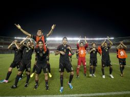Los jugadores mexicanos festejan su triunfo. MEXSPORT /
