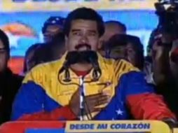 Nicolás Maduro da su primer discurso como presidente de Venezuela. ESPECIAL /