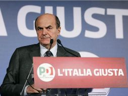 El líder del centroizquierda italiano, Pier Luigi Bersani, da una rueda de prensa en la oficina de prensa del Partido Democrático ARCHIVO /