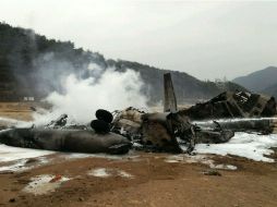 Imagen del escenario del accidente, los sobrevivientes fueron evacuados inmediatamente. EFE /