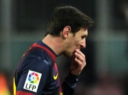 'La Pulga' se rehabilita de una lesión en el bíceps femoral de la pierna derecha. ARCHIVO /