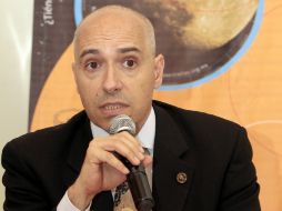 El director del Instituto Nacional de Astrofísica, Óptica y Electrónica, Alberto Carramiñana Alonso, en presentación del Reto México. NTX /