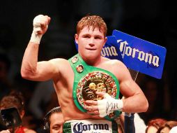 Saúl 'Canelo' Álvarez está en San Antonio previo a la pelea con Austin Trout. MEXSPORT /