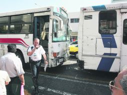 El mayor número de percances de unidades del servicio público se registró en 2012 de las 13:00 a las 16:59 horas, con 157 accidentes. EL INFORMADOR /
