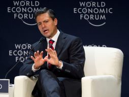 El Presidente Peña Nieto participa en la Sesión Inaugural del Foro Económico Mundial para América Latina y El Caribe. AP /
