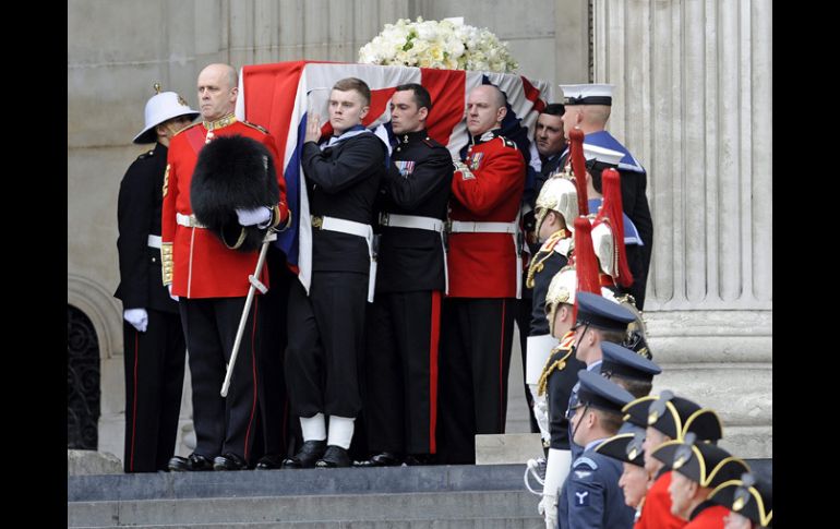 El funeral de la exprimera ministra del Reino Unido Margaret Thatcher que se celebró en Londres el pasado día 17 de abril. ARCHIVO /