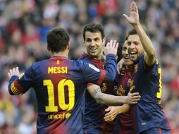 El cuadro culé no pudo coronarse en su país este fin de semana tras un empate. AFP /