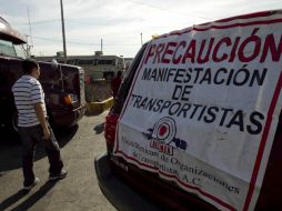 Protestan en el Día del Trabajo por las extorsiones que dicen que padecen.  /