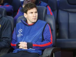 Lionel Messi calentó la banca los 90 minutos del partido. AP /