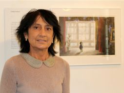 La hija del escritor y presidenta de la Fundación que lleva su nombre, Elisa Delibes. EFE /