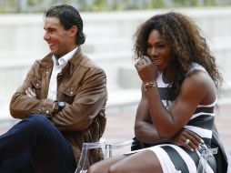 PROTAGONISTAS. Rafael Nadal y Serena Williams en la Caja Mágica de Madrid. EFE /