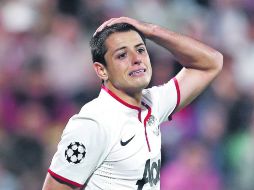La actividad de Javier Hernández en el Manchester United ha ido de más a menos, desde que llegó a la Premier en 2010. AFP /