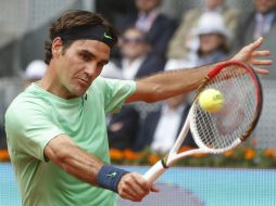 Roger Federer busca su cuarto título en el Masters 1000 de la capital española. EFE /