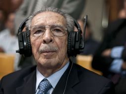 Ríos Montt comparece ante la corte. AP /
