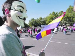 El 15M conmemoró con una marcha el segundo año de su fundación con la exigencia de la reivindicación de sus derechos económicos. NTX /