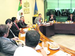 El gobernador, Aristóteles Sandoval, anunció el acuerdo para operar el mando único. ESPECIAL /