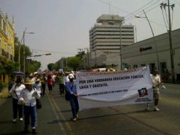 Profesores aseguran que hoy no es día de fiesta sino de ''lucha y de protesta''.  /
