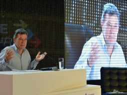 Juan Manuel Santos felicita al Ejército por la muerte del jefe rebelde. EFE /