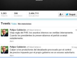 Imagen tomada de la cuenta de Twitter del ex presidente mexicano @FelipeCalderon. ESPECIAL /