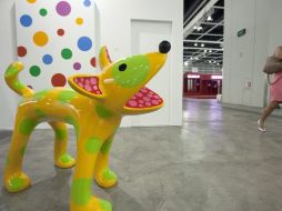 La obra ''Ton Tok'' de la japonesa Yayoi Kusama expuesta en la Art Basel de Hong Kong. EFE /