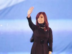 Fernández cerró los actos de conmemoración por los 203 años de la Revolución de Mayo, antecedente de la independencia de España. EFE /