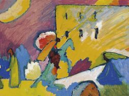 La obra a subasta muestra un caballero con lanza a caballo. ESPECIAL /