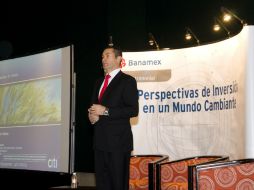 Renato Grandmont, director de Inversiones del departamento de Citi Wealth Management en Latinoamérica durante una charla.  /