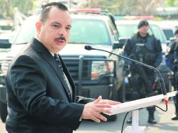 Toma el cargo. Jesús Hernán Guizar rindió protesta en las instalaciones de la Dirección de Seguridad Pública de Zapopan. ESPECIAL /