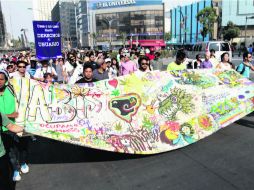 La Ciudad de México ha sido escenario de varias manifestaciones a favor de la despenalización de la droga. NTX /