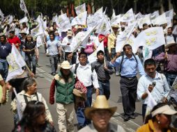 Campesinos de distintas partes del país realizaron una marcha para exigir una mejoría en los campos. SUN /
