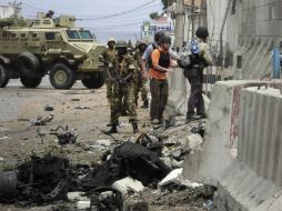 Mueren15 personas en un atentado contra las instalaciones de la ONU en Mogasdicio, Somalia. EFE /