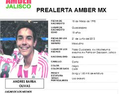 Andrés Barba Olivas, de 15 años de edad, es uno de los menores desaparecidos en un centro comercial de Zapopan. ESPECIAL /