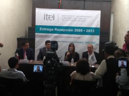 Cynthia Patricia Cantero, nueva presidenta del Itei, en conferencia de prensa.  /