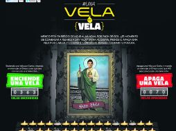 Esta es la pantalla de la página web de las ''velas'' de Carlos, hecha por aficionados del Tri. ESPECIAL /