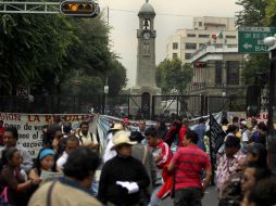 La CNTE realizó distintas movilizaciones esta semana en la capital como protesta por la reforma educativa. ARCHIVO /