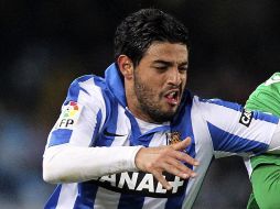 Carlos Vela espera tener na gran temporada con el cuadro txuri urdin. ARCHIVO /