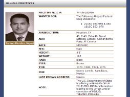 Miguel Ángel Treviño formaba parte de la lista de los más buscados por la DEA en EU. TOMADA DE SITIO OFICIAL  /