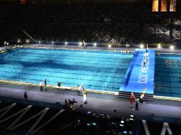 La alberca principal fue la sede de la ceremonia de inauguración del Mundial. AFP /