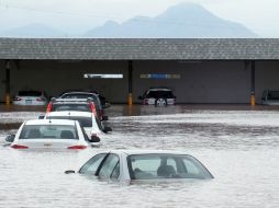 La terminal aérea de Chihuahua sufrió las consecuencias por las intensas lluvias que han caído en esta zona del país. NTX /