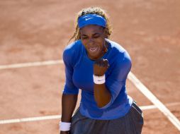 Sólo un paso más para obtener la copa, Serena festeja su triunfo en semifinales. EFE /