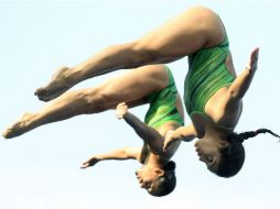 Las mexicanas concluyeron su participación con una suma de 290.70 puntos. EFE /