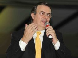 Ebrard Casaubon, en la presentación de una nueva corriente interna del PRD, llamada Movimiento Progresista. NTX /