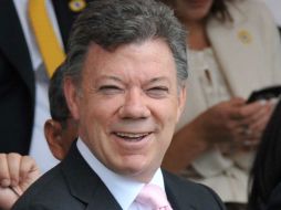 Juan Manuel Santos recrimina los ataques a soldados suscitados ayer. AFP /