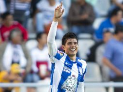 Miguel Herrera marcó el primer gol de Pachuca al minuto 18. AFP /