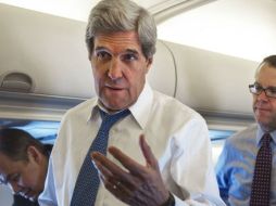John Kerry elogia el coraje y la voluntad demostrada por los líderes de Israel y Palestina. ARCHIVO /
