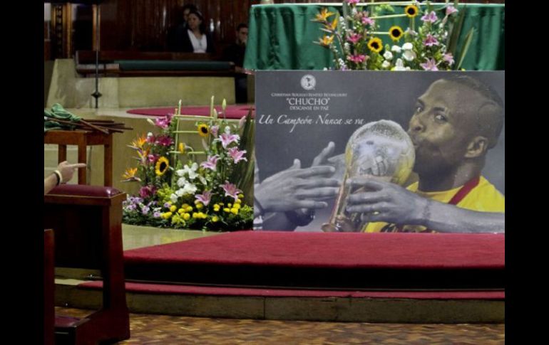 Esta imagen fue puesta en la Iglesia Santa María de los Apostoles, en la misa con memoria a Christian Benítez. SUN /