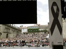 Aspecto del funeral por los fallecidos en Santiago de Compostela. EFE /