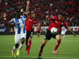 Los Rojinegros lograron el triunfo en su casa. EFE /