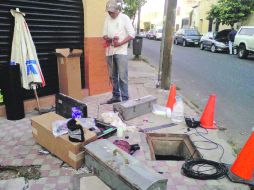 San Felipe y General Coronado. Desde ayer personal de Telmex labora en el sitio para restablecer el servicio. EL INFORMADOR /